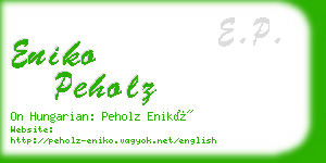 eniko peholz business card